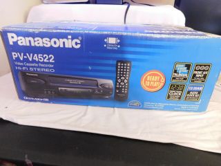 Panasonic Pv - V4522 Vcr,  W/box,  Remote,  And Instructions.