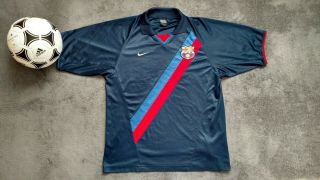 Barcelona 2002 - 2004 Nike Away Football Soccer Shirt Jersey L