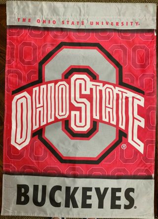 The Ohio State University Buckeyes 2 Sided 29 1/2 " X 42 " Banner Flag