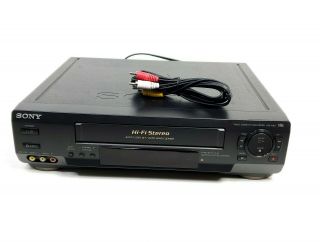 Vintage Sony Vcr Slv - N50 4 Head Hi - Fi Stereo Vhs Player Recorder No Remote