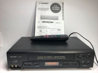 Sharp Vc - H965u 4 Head Vcr Video Cassette Recorder With Remote Control