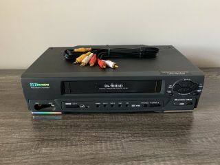 Emerson Ewv401b Vcr 4 Head Hi - Fi Vcr Vhs Player Video Cassette Recorder W Cables