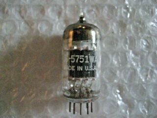 1 X Nos 5751 Ge Black Plate Triple Mica Mil Spec Twin Triode Matched Sections
