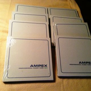 (8) Ampex 641 Professional Audio Tape,  1/4 