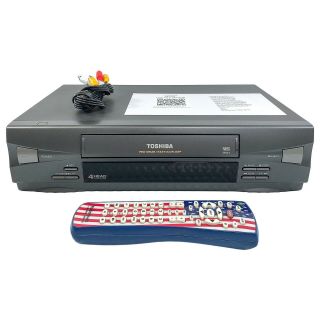 Toshiba 4 - Head Vcr Vhs Player M - 454 Pro Drum With Cords And Universal Remote