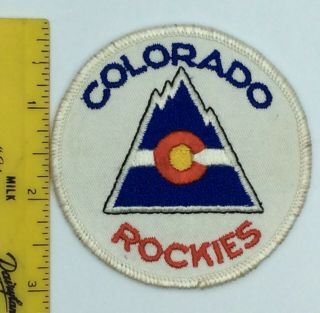 Vintage Nhl Colorado Rockies Hockey Team 3” Embroidered Sew On Patch