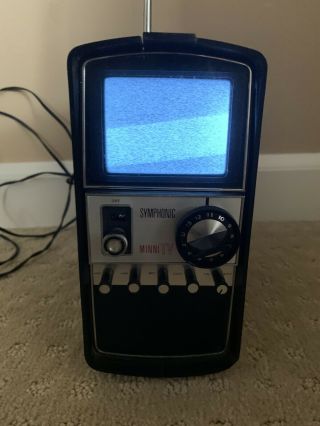Vintage Symphonic Minni Tv Solid State Television Tps - 5050,  Ac Adapter