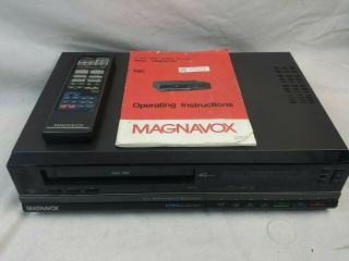 Magnavox Vcr Vhs Player Vr9655at01 With Remote.  Jm - 0742
