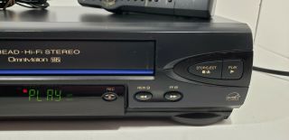 PANASONIC 4 Head HiFi Stereo VHS Player PV - V4522K with Remote & Cabl 3