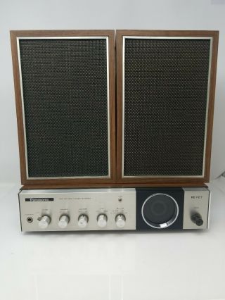 Vtg 1960s Panasonic Model Re - 7412 Am Fm Stereo Receiver W/speakers Great