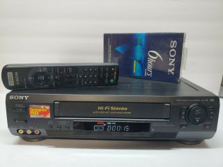 Sony Slv - N50 Vcr Player Hi - Fi Stereo Player Vhs Recorder W/ Remote: Great