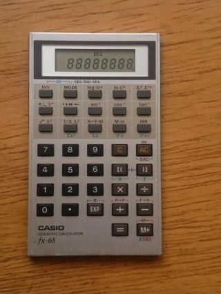 Rare Casio Fx 68 Scientific Credit Card Size Calculator Fx68