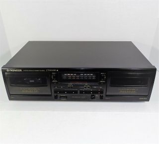 Pioneer Ct - W205r Dual Double Stereo Cassette Deck Player Recorder Auto Reverse