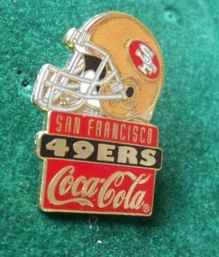 Sf San Francisco 49ers Coca - Cola Helmet Lapel Pin Nfl Coke Coca Cola C37534