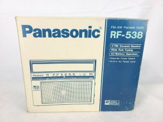 Vintage Panasonic Portable Am Fm Radio Rf - 538 Ac Dc Open Box