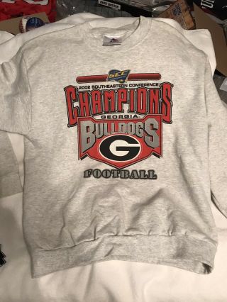 2002 Georgia Bulldogs Sec Champions Football Sweatshirt