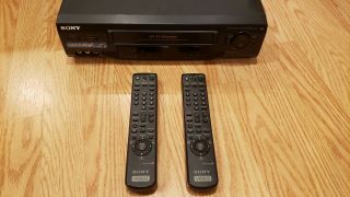 Sony Slv - N51 Hi - Fi 4 - Head Stereo Vcr Vhs Player With (2) Remotes