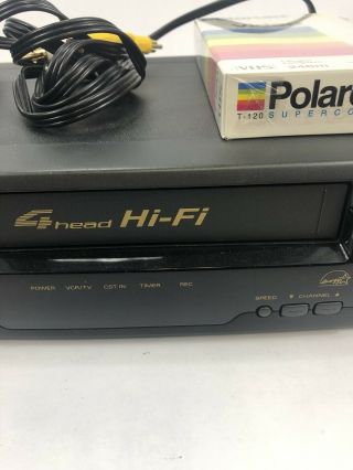 Philips SV2000 SVB106AT21 VCR 4 Head Hi Fi VHS Video With Remote & 3