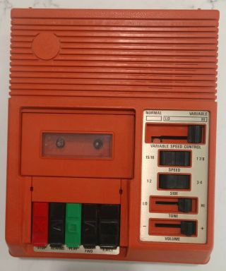 Rare Orange C - 76 Cassette Deck/tape Player Library Congress C - 1 C1