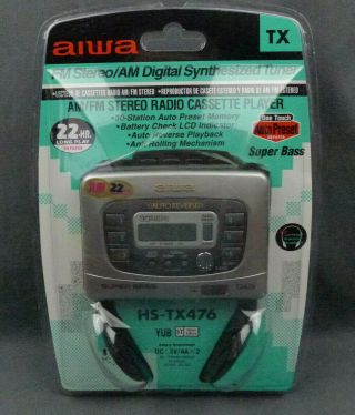 Vintage Aiwa Walkman Cassette Player Am/fm Stereo Hs - Tx476 Old Stock As - Is