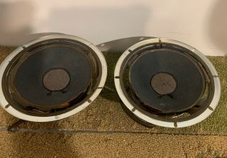 Pair 8” Acoustic Research AR93Q Speaker Woofers Need Foam Surrounds 8ohm 2