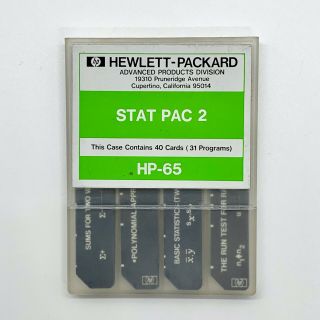 Hp - 65 Calculator Program Cards,  Stat Pac 2,  40 Cards,  31 Program Complete Bb45