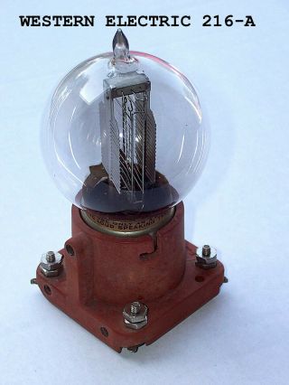 Western Electric,  We - 216 - A Tube,  Tennis Ball,  216 - A With Socket For Display Only