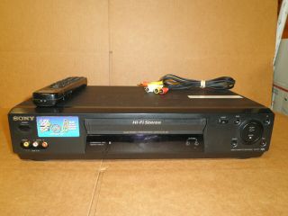 Hi Fi 4 - Head Vhs Vcr Sony Slv - N77 With Remote And Cable