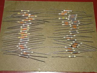 Group Of 47 Western Electric Type 145a Resistors,  Nos,  Various Values