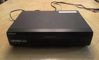Sony SLV - N51 4 - Head Hi - Fi Stereo VCR.  W/Remote.  RCA Cables 2