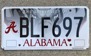 Alabama License Plate,  University Of Alabama,  Roll Tide