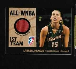 Lauren Jackson Wnba Jersey Card Card 2005 Seattle Storm Red Variation