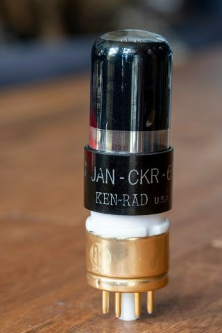 Ken - Rad Jan - Ckr - 6sn7gt Vt - 231,  Black Glass Tube,  6sn7,