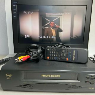 Philips Magnavox Vrx242at23 4 - Head Vcr Video Cassette Recorder Vhs W/remote