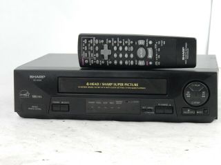 Sharp Vc - A410 Vcr Hq 4 Head Vhs Player W/remote - Fully Functional