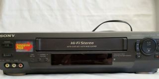 Sony Slv - N50 Vcr Vhs Player 4 Head Hi - Fi Stereo Video Cassette Recorder
