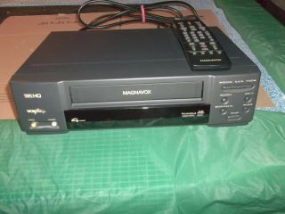 Magnavox Vhs Vcr Player Recorder Plus 4 Head Vr9342at21,  With Remote