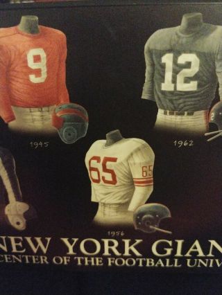 Nfl York Giants.  Evolution History Of The Uniform Plaque