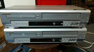 Make Offer Two.  (2) Sylvania Ssd803 Vhs Vcr Player Recorder Dvd Player Combo
