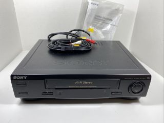Sony Slv - 669hf Vcr Hifi Stereo Vhs Recorder Vhs Player & Cables No Remote