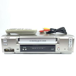 Sanyo Vwm - 710 Vcr 4 Head Hi - Fi Stereo Vhs Player Video Recorder W/ Remote
