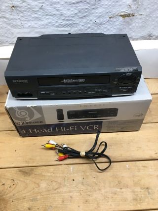 Emerson Ewv601 Hi - Fi Stereo 19 Micron 4 Head Vcr Player Recorder Boxed,  No Remote