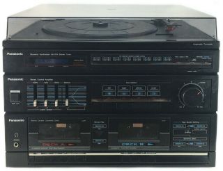 Panasonic Sg - D16 Stereo Music System Turntable Cassette Player Tuner