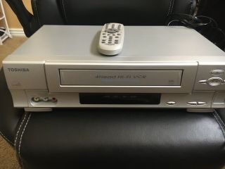 Toshiba W525 Vcr Video Cassette Recorder Vhs Player 4 Head Hifi With Remote