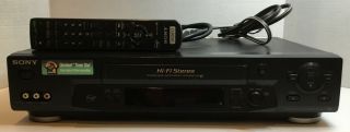 Sony Hi - Fi Stereo Vcr Plus Slv - N71 4 Head Video Player/recorder W/ Remote
