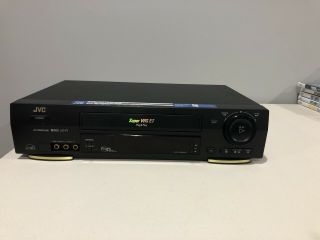 JVC HR - S3800U VHS ET VCR Player SVHS HIFI,  W - AV Cables & 3 TDK T - 120 Tapes 2
