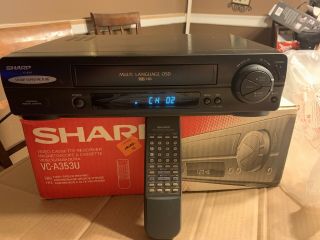 Sharp Vc - A410u Vhs Vcr Video Cassette Recorder Player 4 Head W/ Remote