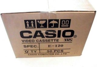Vhs 50 Pack Blank Vhs Rare Video Tapes Casio E120 Pal Secam Boxed
