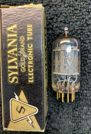 1 Nos Nib Sylvania Gb 5814a Gold Pin Audio Tube Usa