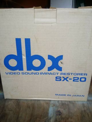 Dbx Sx20 Video Sound Impact Restorer